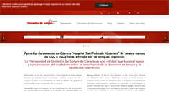 Desktop Screenshot of donantesdesangredecaceres.com