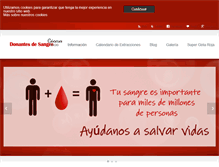 Tablet Screenshot of donantesdesangredecaceres.com
